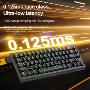 ATTACK SHARK X68 HE 60% Rapid Trigger Magnetic Switch Wired TKL with Adjustable Actuation,Hall Effect Magnetic Switch,8KHz Polling Rate,RGB Backlit BK - Image 3