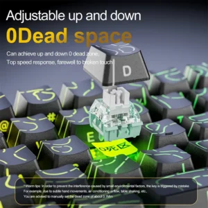 ATTACK SHARK X68 HE 60% Rapid Trigger Magnetic Switch Wired TKL with Adjustable Actuation,Hall Effect Magnetic Switch,8KHz Polling Rate,RGB Backlit BK - Image 5