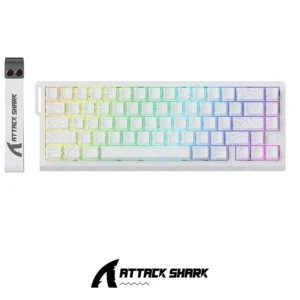 ATTACK SHARK X68 HE 60% Rapid Trigger Magnetic Switch Wired TKL with Adjustable Actuation,Hall Effect Magnetic Switch,8KHz Polling Rate,RGB Backlit WH - Image 8
