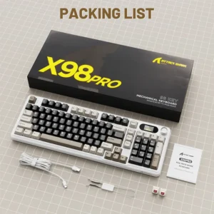 ATTACK SHARK X98 Pro Wireless Mechanical Keyboard with Screen & Knob, 2.4G/USB-C/BT5.0 - Image 2