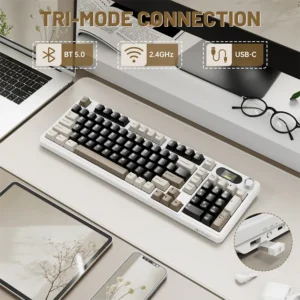 ATTACK SHARK X98 Pro Wireless Mechanical Keyboard with Screen & Knob, 2.4G/USB-C/BT5.0 - Image 8