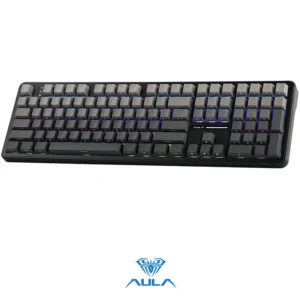 AULA F108 Wireless, Full Size with 4000mAh Battery, 108 Hot-Swappable and Programmable Keys, RGB Backlight BK/GREY