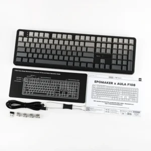 AULA F108 Wireless, Full Size with 4000mAh Battery, 108 Hot-Swappable and Programmable Keys, RGB Backlight BK/GREY - Image 3