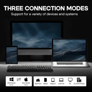 AULA F108 Wireless, Full Size with 4000mAh Battery, 108 Hot-Swappable and Programmable Keys, RGB Backlight BK/GREY - Image 18