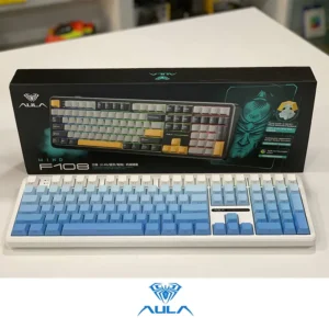 AULA F108 Wireless, Full Size with 4000mAh Battery, 108 Hot-Swappable and Programmable Keys, RGB Backlight Blue - Image 2