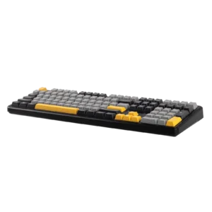AULA F108 Wireless, Full Size with 4000mAh Battery, 108 Hot-Swappable and Programmable Keys, RGB Backlight Grey/Yellow - Image 4