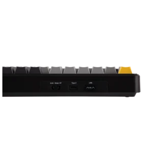 AULA F108 Wireless, Full Size with 4000mAh Battery, 108 Hot-Swappable and Programmable Keys, RGB Backlight Grey/Yellow - Image 6