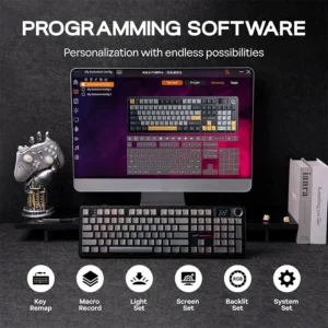 AULA F108 PRO Tri-Mode Connectivity,Hot Swappable with 8000mAh Battery,Pre-lubed Switches,RGB Backlit,PBT Keycaps,104 Keys - Image 20