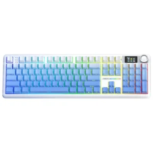 AULA F108 PRO Tri-Mode Connectivity,Hot Swappable with 8000mAh Battery,Pre-lubed Switches,RGB Backlit,PBT Keycaps,104 Keys [Blue] - Image 2