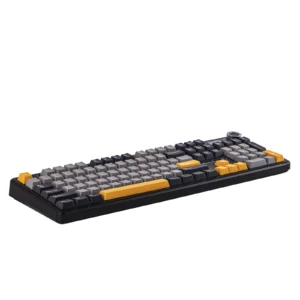 AULA F108 PRO Tri-Mode Connectivity,Hot Swappable with 8000mAh Battery,Pre-lubed Switches,RGB Backlit,PBT Keycaps,104 Keys GREY-YELLOW - Image 16