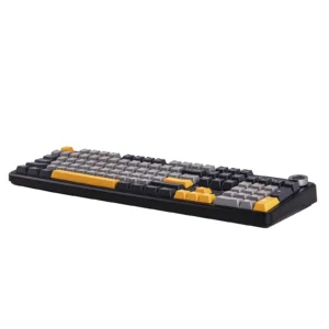 AULA F108 PRO Tri-Mode Connectivity,Hot Swappable with 8000mAh Battery,Pre-lubed Switches,RGB Backlit,PBT Keycaps,104 Keys GREY-YELLOW - Image 17