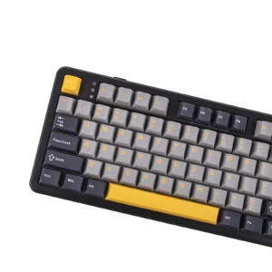 AULA F108 PRO Tri-Mode Connectivity,Hot Swappable with 8000mAh Battery,Pre-lubed Switches,RGB Backlit,PBT Keycaps,104 Keys GREY-YELLOW - Image 18
