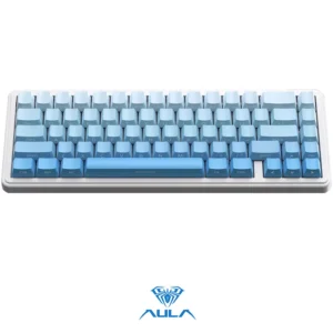 AULA EPOMAKER x F65 65% Wireless, Hot Swappable Gasket Five-Layer Padding, RGB Backlit, Bluetooth/2.4GHz/USB-C BLUE