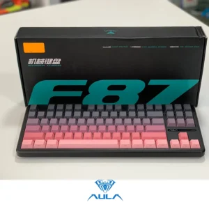 AULA F87 Pro Wireless,Tri-Mode BT5.0/2.4GHz/USB-C Hot Swappable Custom Keyboard,Pre-lubed Switches,75% BK-ICE PURPLE - Image 3