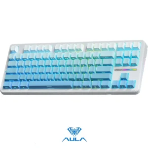 AULA F87 Pro Wireless,Tri-Mode BT5.0/2.4GHz/USB-C Hot Swappable Custom Keyboard,Pre-lubed Switches,75% BLUE