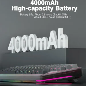 AULA F87 Pro Wireless,Tri-Mode BT5.0/2.4GHz/USB-C Hot Swappable Custom Keyboard,Pre-lubed Switches,75% BK-GREY - Image 10