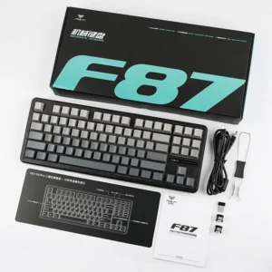 AULA F87 Pro Wireless,Tri-Mode BT5.0/2.4GHz/USB-C Hot Swappable Custom Keyboard,Pre-lubed Switches,75% BK-GREY - Image 14