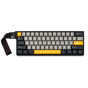 AULA WIN60 HE MAX VERSION 65%, Wing Chun Magnetic Switch Hot Swappable, Adjustable Actuation Rapid Trigger Mode, 8000 Hz Polling Rate GREY AND YELLOW - Image 3