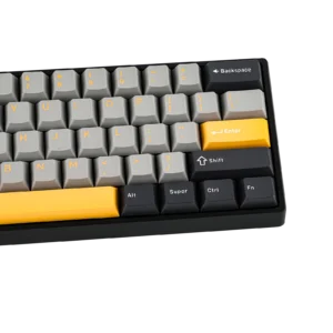 AULA WIN60 HE MAX VERSION 65%, Wing Chun Magnetic Switch Hot Swappable, Adjustable Actuation Rapid Trigger Mode, 8000 Hz Polling Rate GREY AND YELLOW - Image 8