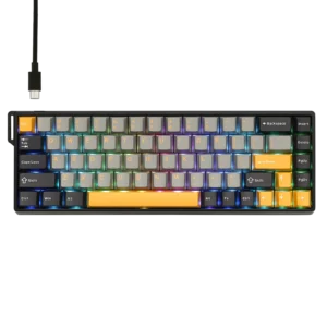 AULA WIN68 HE MAX VERSION 65%, Wing Chun Magnetic Switch Hot Swappable, Adjustable Actuation Rapid Trigger Mode, 8000 Hz Polling Rate GREY/YELLOW - Image 14