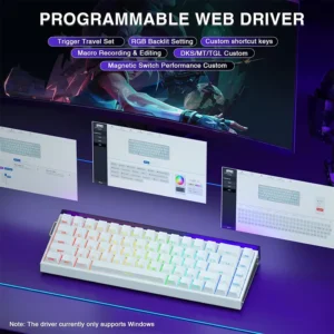 AULA Hero 68 HE 60% Wired, Hall Effect Magnetic Switch Keyboard with Adjustable Actuation, Fast Trigger Mode, 8K Hz Polling Rate, 0.125ms - Image 12