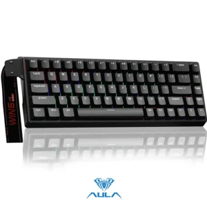 AULA WIN68 HE STANDARD VERSION 65%, WOOD MAGNETIC Switch Hot Swappable, Adjustable Actuation Rapid Trigger Mode, 8000 Hz Polling Rate BLACK