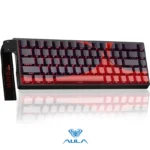 AULA WIN68 HE MAX VERSION 65%, Wing Chun Magnetic Switch Hot Swappable, Adjustable Actuation Rapid Trigger Mode, 8000 Hz Polling Rate BLACK/RED
