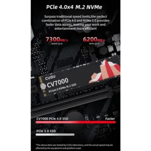 SSD CUSU CV7000 M2 SSD NVME 1TB Pcie 4.0X4 M.2 2280 Up to 7200 MB/s Reading, 6100 MB/s Write, SLC CACHE - Image 4