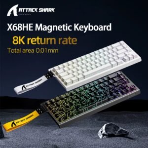 ATTACK SHARK X68 HE 60% Rapid Trigger Magnetic Switch Wired TKL with Adjustable Actuation,Hall Effect Magnetic Switch,8KHz Polling Rate,RGB Backlit BK - Image 13