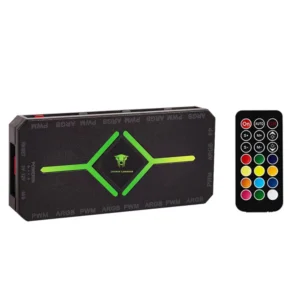 Jungle Leopard ARGB PWM Fan Hub with Controller, 9 Ports 5V ARGB Fan, Magnetic Base - Image 3