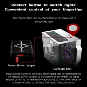 Jungle Leopard ARGB PWM Fan Hub with Controller, 9 Ports 5V ARGB Fan, Magnetic Base - Image 4