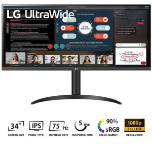 LG 34WP550-B 34″ Ultrawide FHD 5Ms 75Hz IPS 21:9 HDR10