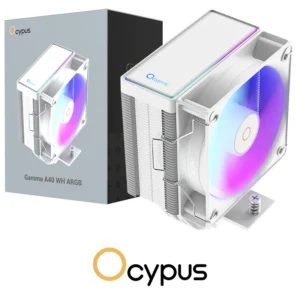 AIR COOLER Ocypus GAMMA A40 WH ARGB 4 Heat Pipes, PWM Fan