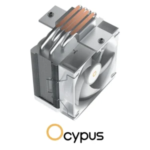 AIR COOLER Ocypus GAMMA A40 DIGITAL WH ARGB 4 Heat Pipes, PWM Fan - Image 4