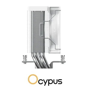 AIR COOLER Ocypus GAMMA A40 DIGITAL WH ARGB 4 Heat Pipes, PWM Fan - Image 6