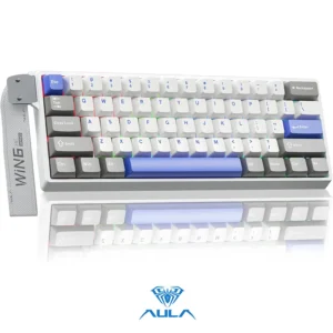 AULA WIN60 HE MAX VERSION 65%, Wing Chun Magnetic Switch Hot Swappable, Adjustable Actuation Rapid Trigger Mode, 8000 Hz Polling Rate