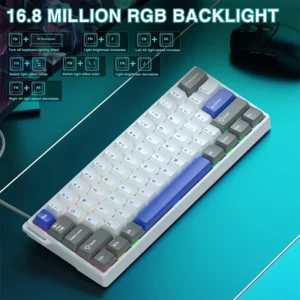 AULA WIN60 HE MAX VERSION 65%, Wing Chun Magnetic Switch Hot Swappable, Adjustable Actuation Rapid Trigger Mode, 8000 Hz Polling Rate - Image 11