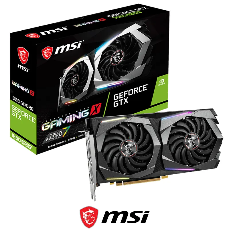 GTX 1660 SUPER GAMING X MSI-3 GTX 1660 SUPER 6GB GDDR6 GAMING X MSI USED WITH BOX - Image 1
