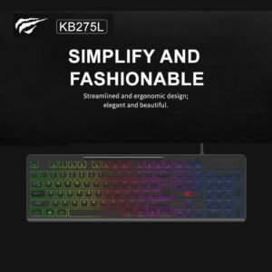 HAVIT HV-KB275L GAMING Keyboard  RGB Backlit, 105 Keys - Image 4