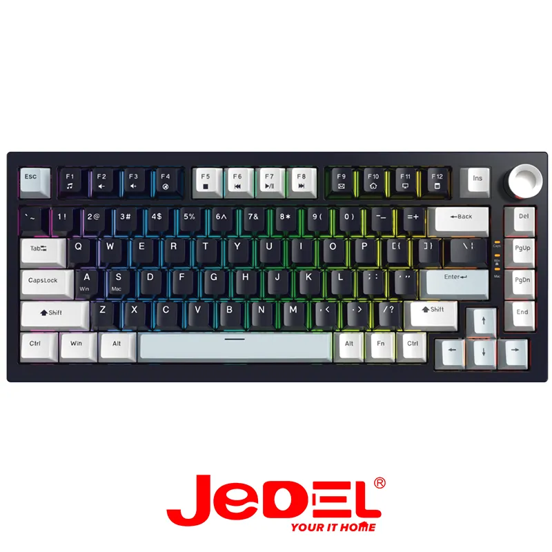 JEDEL KL81-0 JEDEL KL81 MECHANICAL KEYBOARD 82 Keys Wired Gasket with software RED SWITCH - Image 1
