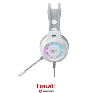 HAVIT GAMING HEADPHONES HAVIT H2049d 3.5mm RGB WHITE - Image 2