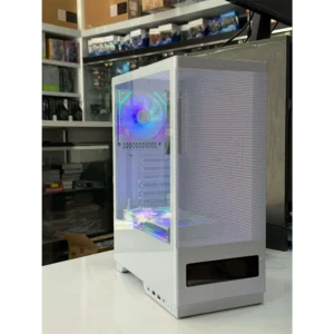 CASE MAGMA V8202 Digital Screen, 3X ARGB Fans, USB-C, USB 3.0 WHITE - Image 3