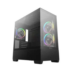 CASE DEEPCOOL CG380 3F BLACK 3X FANS MICRO-ATX - Image 3