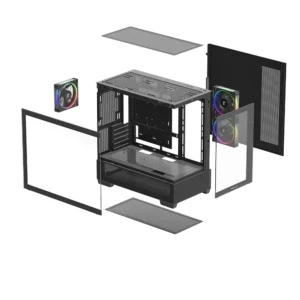 CASE DEEPCOOL CG380 3F BLACK 3X FANS MICRO-ATX - Image 13