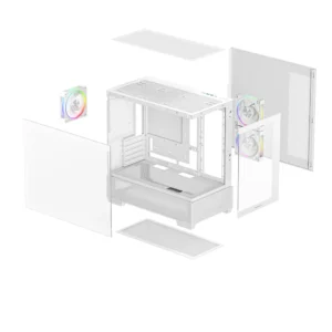 CASE DEEPCOOL CG380 3F WHITE 3X FANS MICRO-ATX - Image 7