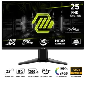 MSI MAG 255F E20 FHD 25" 200Hz 0.5ms RAPID IPS