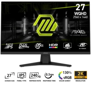 MSI MAG 274QF X24 (WQHD) 2K 27" 240Hz 0.5ms RAPID IPS
