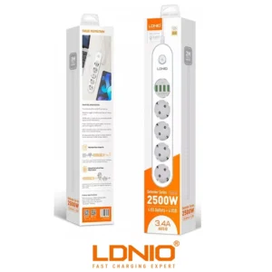 Universal Power Strip 4X AC Outlets LDNIO SE4432 With 4 Port USB Charger (Multiprise)