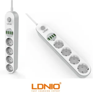 Universal Power Strip 4X AC Outlets LDNIO SE4432 With 4 Port USB Charger (Multiprise) - Image 2