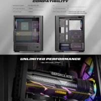 CASE ANTEC VX310 4 FANS ARGB ATX Mid Tower Black High Airflow Mesh - Image 7
